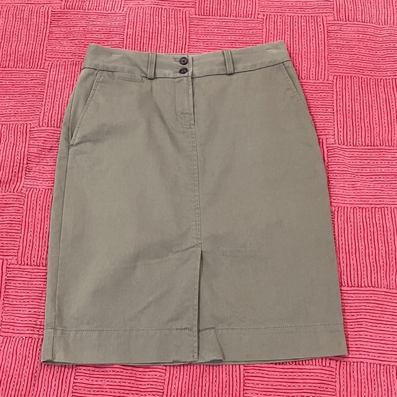 Banana Republic khaki Green pencil Stretch Skirt - Picture 1 of 13